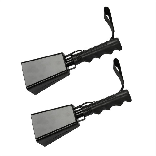 2 pezzi Campanacci in acciaio Campanacci da 9 pollici Campanacci rumorosi neri 2
