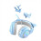 Casque Bluetooth sans fil avec oreilles de chat et bois de cerf, bleu 1