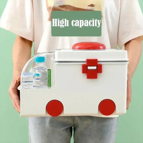Multifunctional Ambulance Medicine Box Large Capacity Household Grey 1