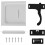 RV Screen Door Latch Handle Kit(Right Hand) and Door Slide 12In Panel 1
