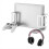 Supporto verticale per laptop, supporto per laptop da scrivania senza fori, bianco 1