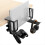 Supporto verticale per laptop, supporto per laptop da scrivania senza fori, bianco 5