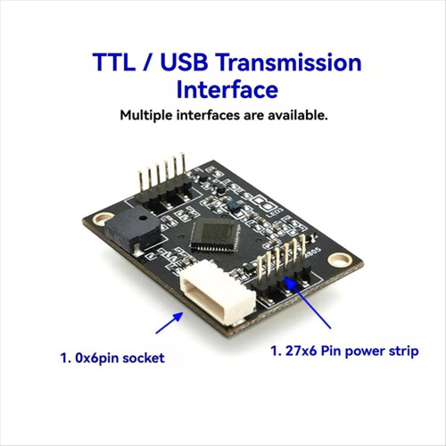 Módulo leitor de código de barras UART USB DC5V série GM805-L 1D/2D QR 1