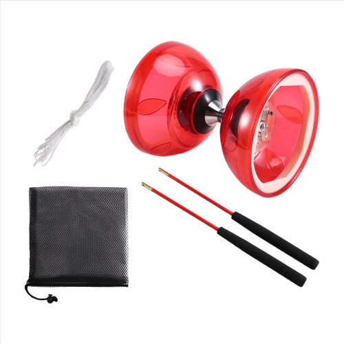 Σετ κινέζικου γιογιό LED Diabolo με πολύχρωμα φώτα για παιδιά 2