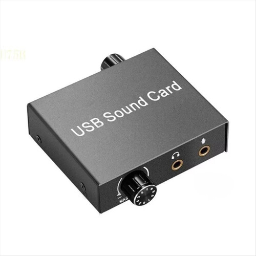 Placa de som USB para laptop Fone de ouvido Microfone Placa de som USB externa 2