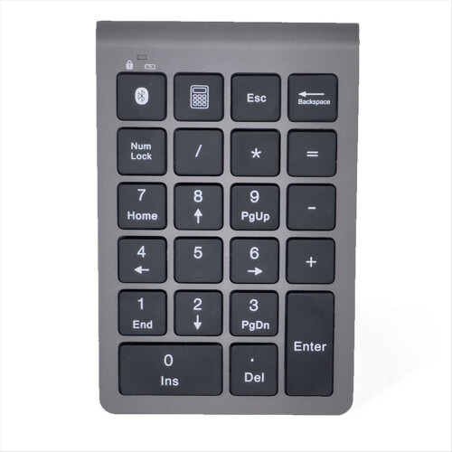 Bluetooth Number Pad Wireless & Wired USB Keypad 2-in-1