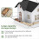 Outdoor Solar Light Bird Feeder Extended Bird Pole House Shape 3