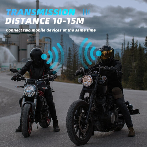 Kit de llamadas manos libres inalámbrico Bluetooth para casco de motocicleta 2