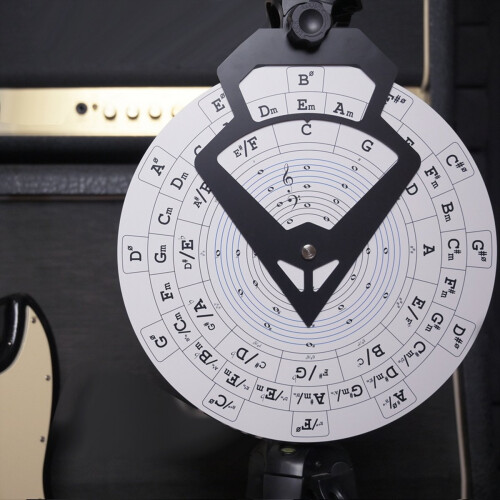 Κιθάρα Circle of Fifths Wheel Συγχορδία Κιθάρας Τροχός Μουσικής Συγχορδίας Λευκή 2