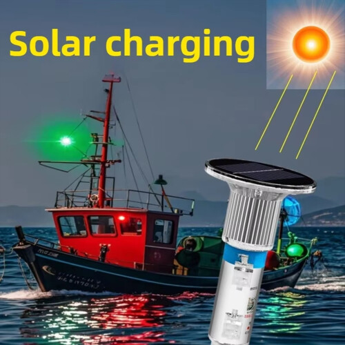 Waterdichte zonne-signaallamp, scheepsmast, oceaanboei, visnetsignaal 1