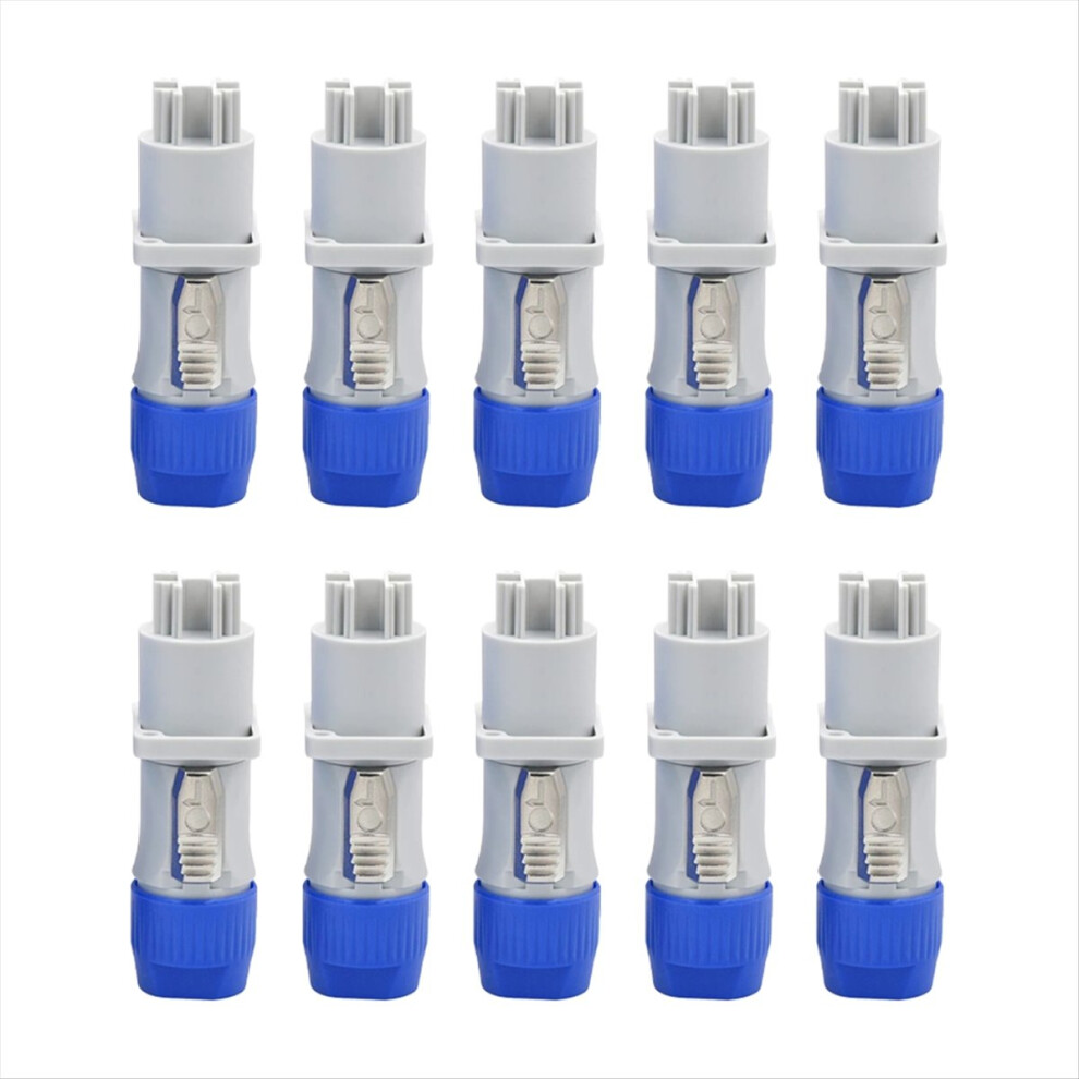 10Pcs Powercon Connector Input And Output Set White 4853776024079