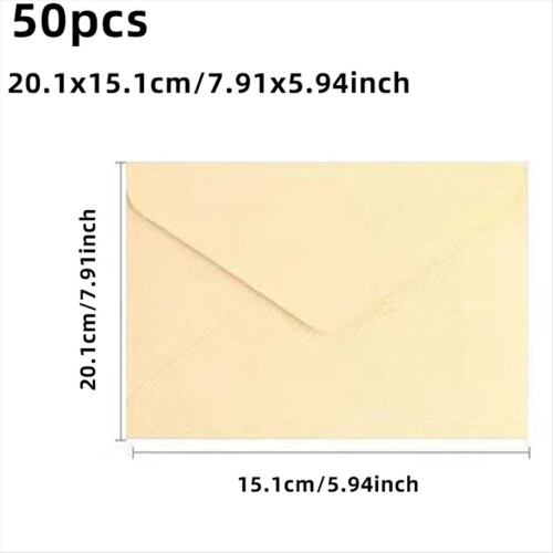 50 τεμάχια φακέλους 20,1x15,1cm για προσκλήσεις γάμου A 1