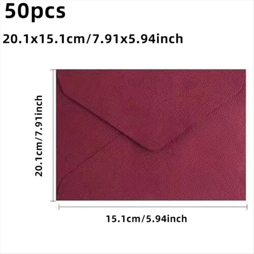 50 τεμάχια φακέλους 20,1x15,1cm για προσκλήσεις γάμου D 1