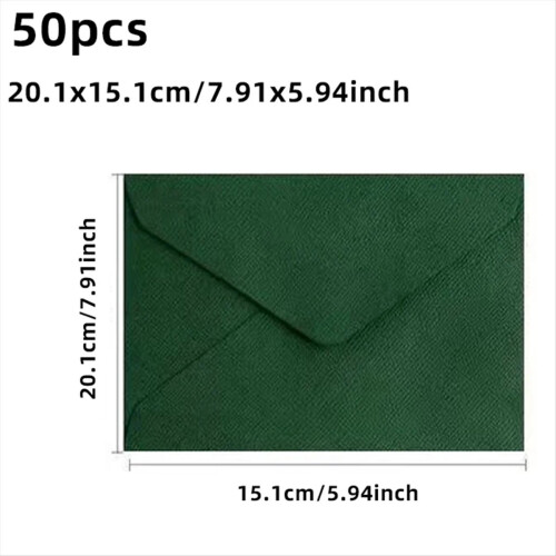 50 τεμάχια φακέλους 20,1x15,1cm για προσκλήσεις γάμου E 1