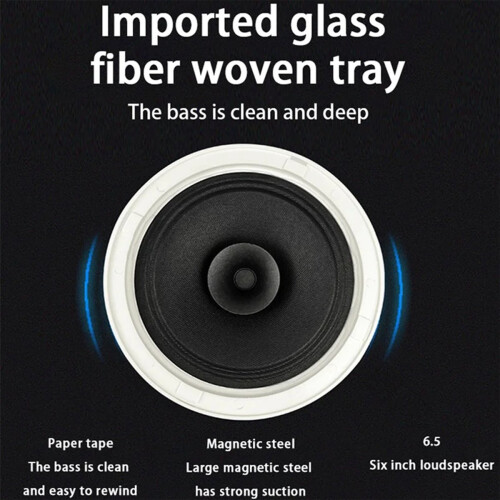 6 Inch 8ohm Ceiling Speaker Full Range Stereo Sound 1