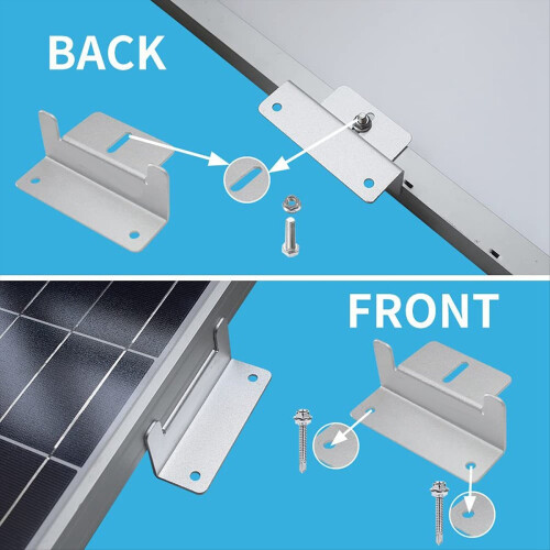 8PCS Solar Panel Mounting Bracket Kits Roof Z-Style Bracket A 2