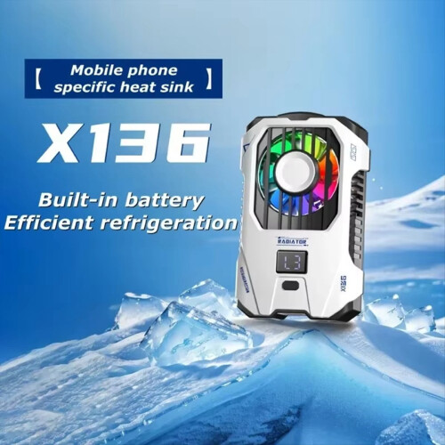 X136 Cell Phone Semiconductor Cooling Radiator Built-in 2500mAh 2