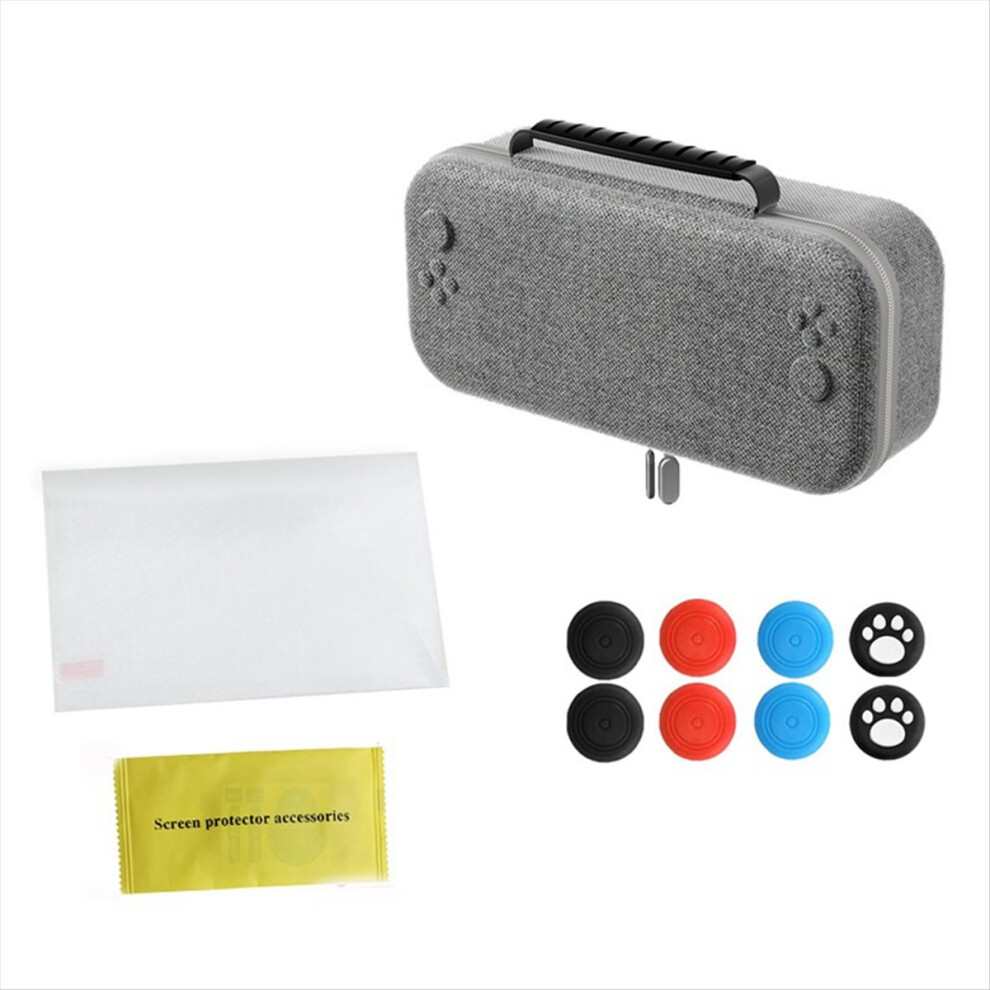 For Switch 2 Storage Bag+Screen Protective Film+Joystick Caps Grey-image-OPC-PHZND6V-NEW