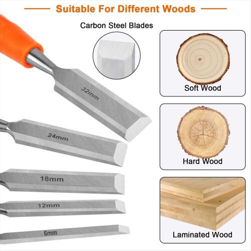 5 Piece Wood Chisel Sets Woodworking Tools Set, Wood Chisels 2