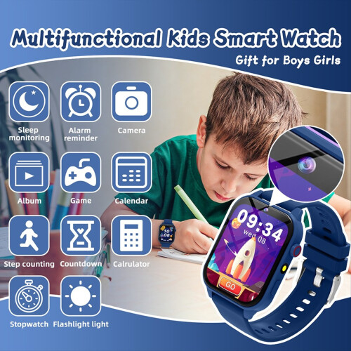 Children Study Smartwatch HD Camera Games Flashlight D 1