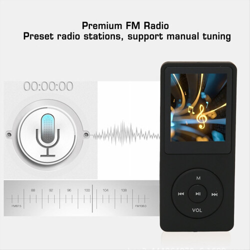MP3 MP4 player 64GB μαύρο 2