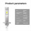 2 Stück H1 LED-Scheinwerferlampen 12 V 6500 K 7