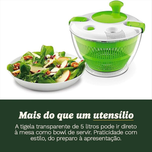 Centrifugadora de salada grande - Lave e seque folhas verdes para salada 1