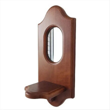 Wall Mirror with Shelf Aromatherapy Candlestick Holder Hanging Decor