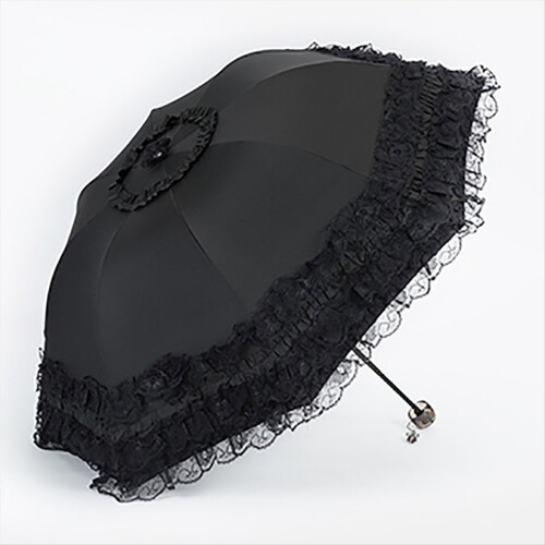 Ombrellone in pizzo nero 1
