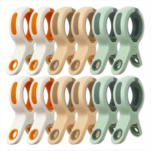12PCS Beach Towel Clips Large Plastic Clothespins in 3 Bright Colors
