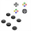 Voor Switch2 joystickdop + D-pad-knopdop, zwart en veelkleurig 1