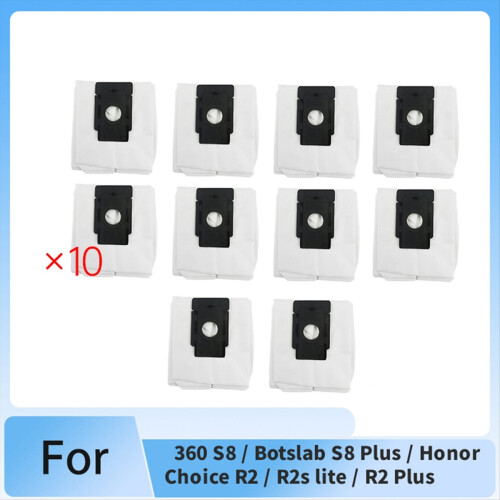 10-teiliger Staubbeutel für 360 S8/Botslab S8 Plus, selbstentleerender Roboterstaubsauger 2