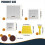 Kit de reparo para drywall, pacote com 8 unidades, kits de remendo para drywall de 6/8/12/12 polegadas 3