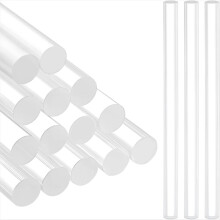 16PCS Acrylic Clay Roller, 6.4x0.39inch Clear DIY Polymer Clay Tool