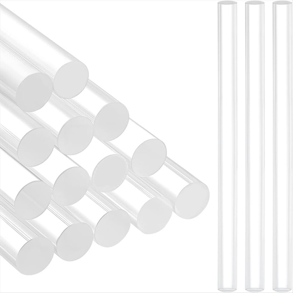 Markenlos 16Pcs Acrylic Clay Roller, 6.4X0.39inch Clear Diy Polymer Clay Tool