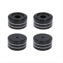 4 stuks luidsprekerisolatievoetjes met schokabsorberende pads, zwart