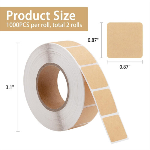 4000 peças de fita adesiva de 0,87 polegadas, design de rolo portátil 1