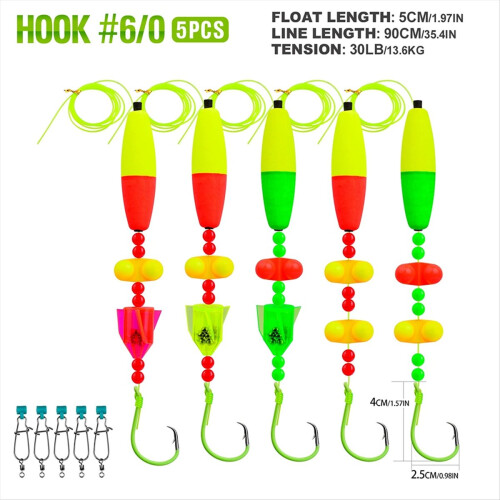 Γατόψαρο Float Rigs - Εξαρτήματα Αλιείας με Κουδούνισμα, 5 τεμάχια Rigs 2