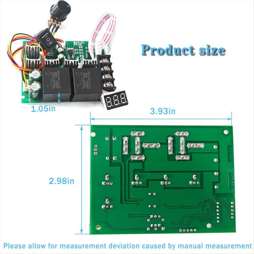 PWM DC Motor Speed Controller 12V-48V/40A, Forward-Reverse Switch 2