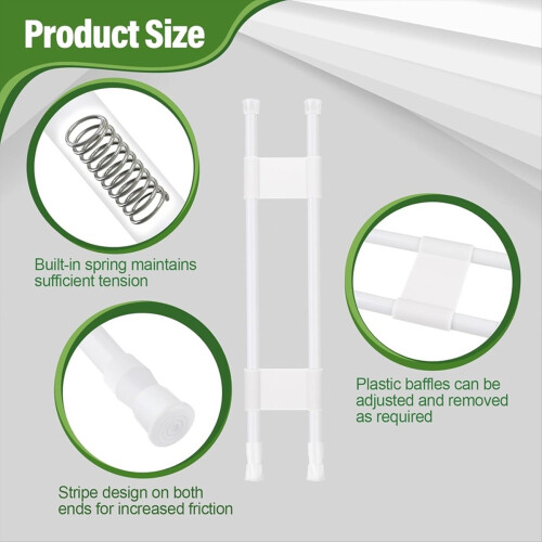 2 pcs Double RV Refrigerator Bars, RV Tension Rods 1