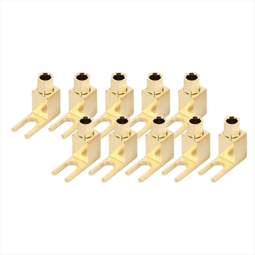 10Pcs Banana Connectors Gold Plated Speaker Audio Amplifier Connector 4853776069414