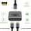 -Compatibele splitter/switch 2-poorts 4K Ultra HD 1 in 2 uit 3