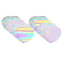 200Pcs Heart Button Maker Supplies Glittering Film