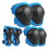 Kids Protective Gear Set Knee Elbow Pads with Wrist Guards Blue 1