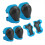 Kids Protective Gear Set Knee Elbow Pads with Wrist Guards Blue 3