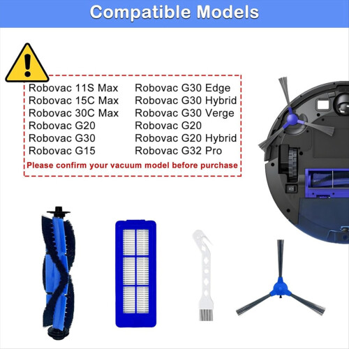 Replacement Parts for RoboVac 11S Max, 15C Max, 30C Max 2