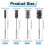 8pcs Bore Brush, Stainless Steel Wire Brush Drill Attachments 2