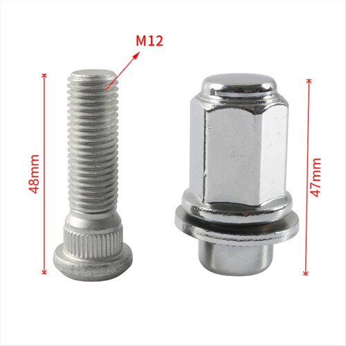 M12x1.50 Krominen pyöränmutterisarja 1