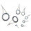 8Pcs Fishing Rod Guide Ring Set Multiple Sizes Rod Repair Kit 1