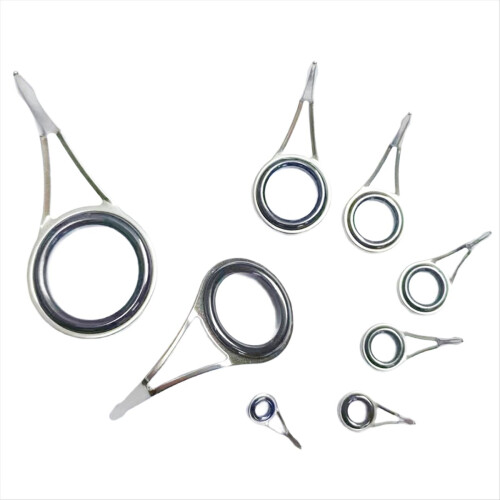 8Pcs Fishing Rod Guide Ring Set Multiple Sizes Rod Repair Kit